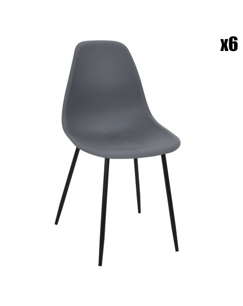 6 Chaises Gustav grises