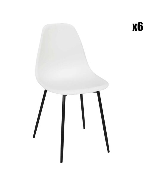 6 Chaises Gustav blanches
