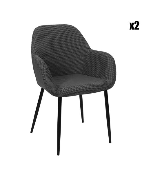 2 Fauteuils Atome gris foncé