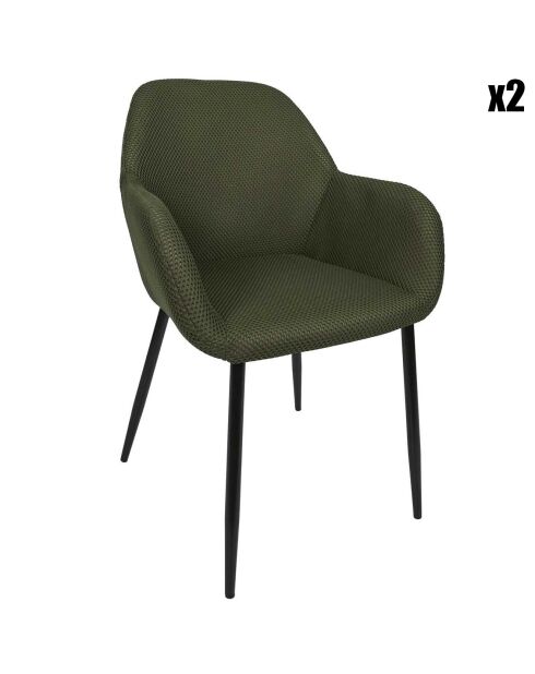 2 Fauteuils Atome kaki