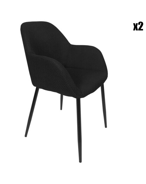 2 Fauteuils Atome noirs