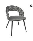 2 Fauteuils Sawyer gris/noir
