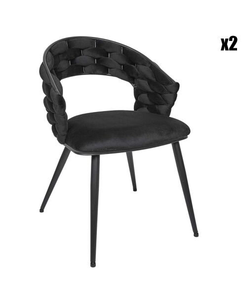 2 Fauteuils Sawyer noirs