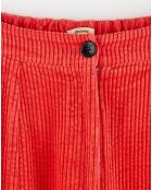 Pantalon en Velours Dark corail