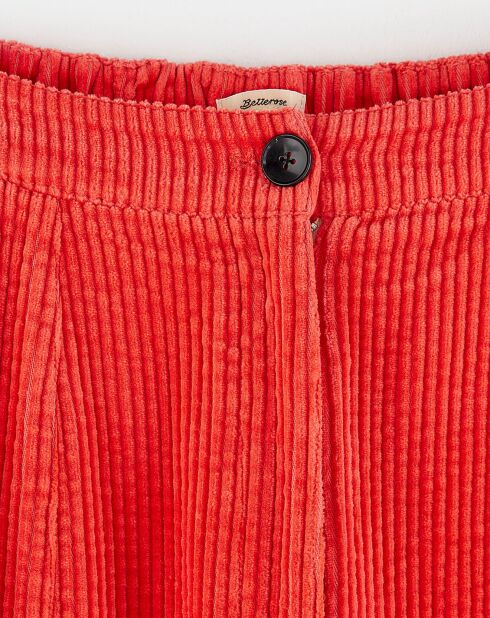 Pantalon en Velours Dark corail