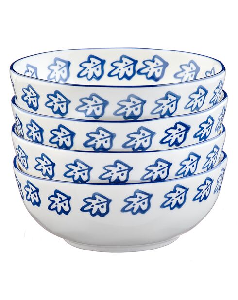 4 Bols en Porcelaine Napoli multicolores - 90 cL