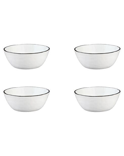 4 Bols en Grès Pure blanc neige - 100 cL