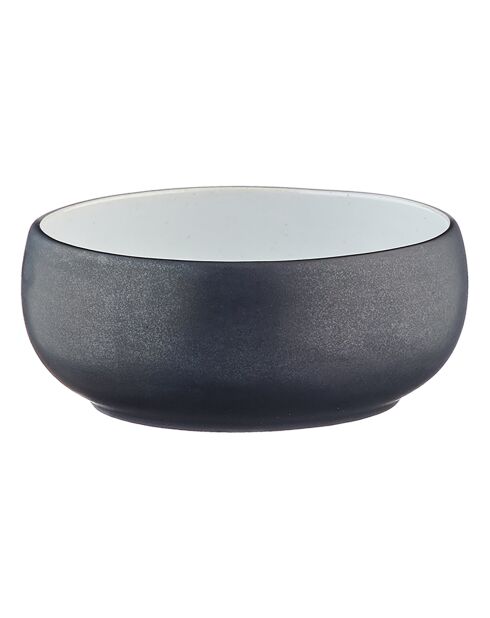 4 Bols en Grès Gourmet blanc granité/noir onyx - 35 cL