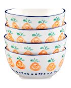 4 Bols en Pocelaine Napoli multicolore - D.12 cm