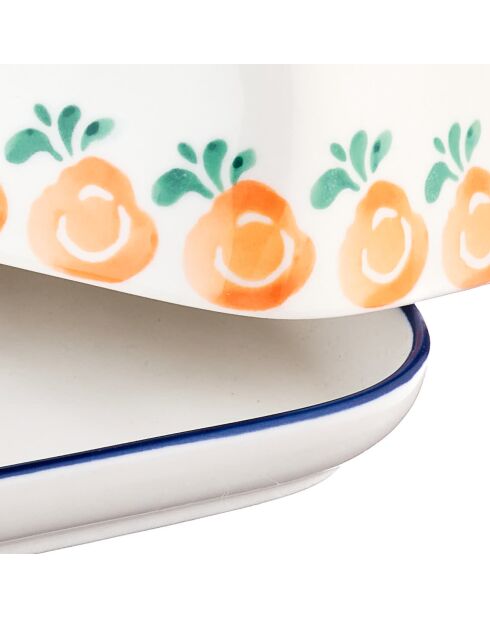 Napoli Butterdose aus Porzellan mehrfarbig - 17x12,5x9 cm