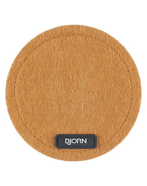 6 Sous-verres ronds marron -  D.10 cm