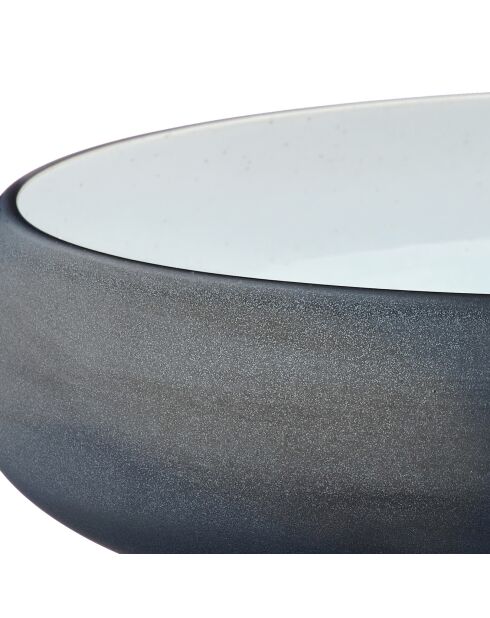 2 Gourmet-Obstkörbe aus Steinzeug Granit/schwarzer Onyx - 36,5 x 36,5 x 15,1 cm