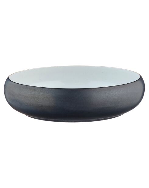 2 Gourmet-Obstkörbe aus Steinzeug Granit/schwarzer Onyx - 36,5 x 36,5 x 15,1 cm