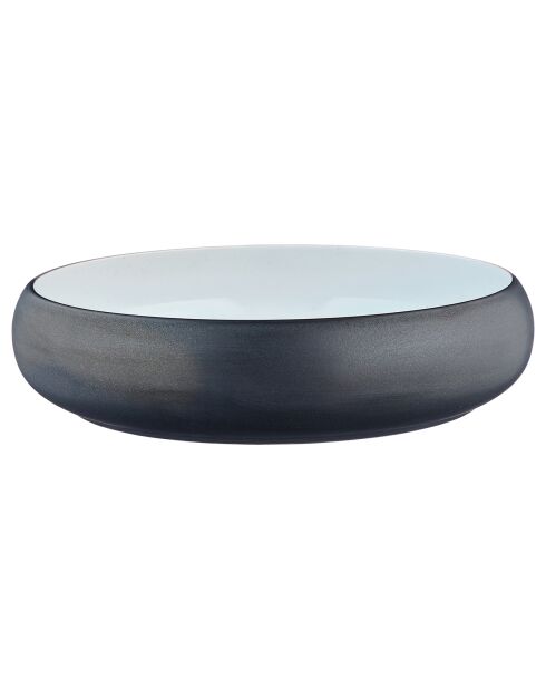 2 Gourmet-Obstkörbe aus Steinzeug Granit/schwarzer Onyx - 36,5 x 36,5 x 15,1 cm