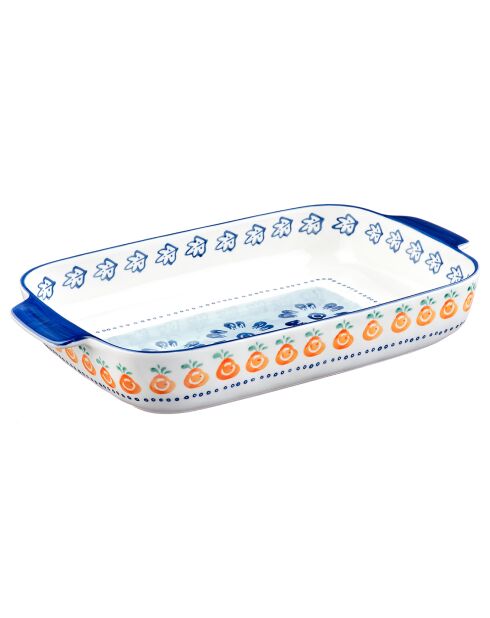 3 Plats à four en Porcelaine Napoli multicolores -  55.3x38.2x20.5 cm