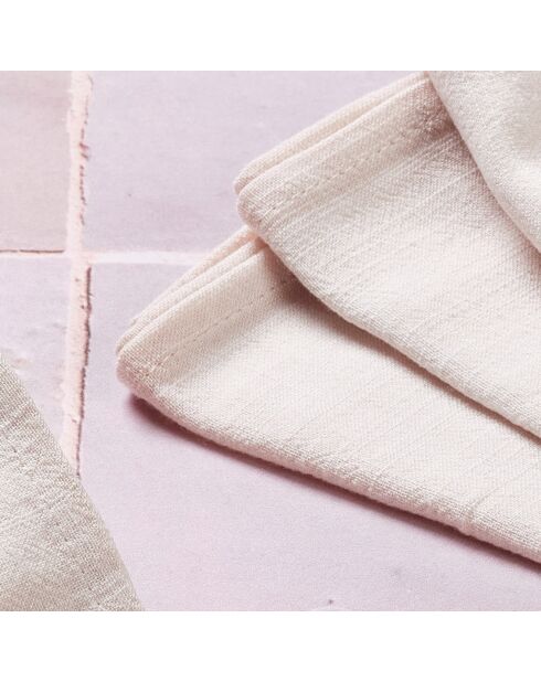 6 cremeweiße Servietten - 40x40 cm