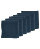 6 Serviettes de table bleu nuit -  40x40 cm