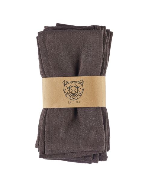 6 Schokoladenservietten - 40x40 cm