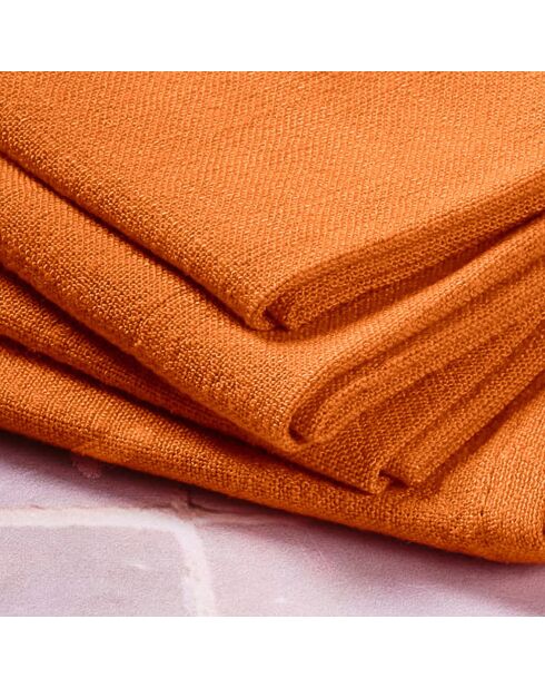 6 Serviettes de table orange -  40x40 cm