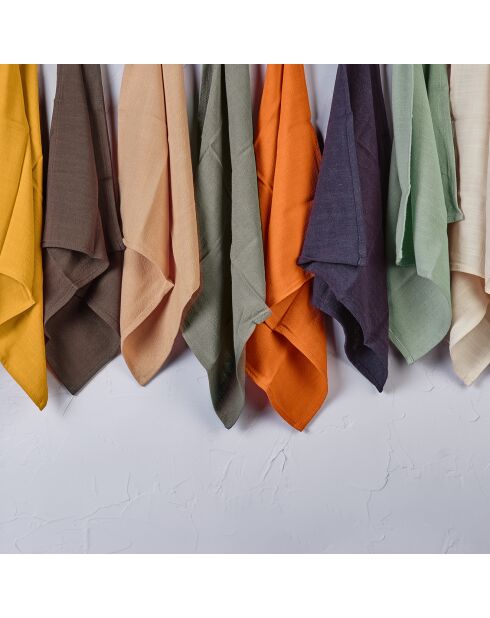 6 Serviettes de table orange -  40x40 cm