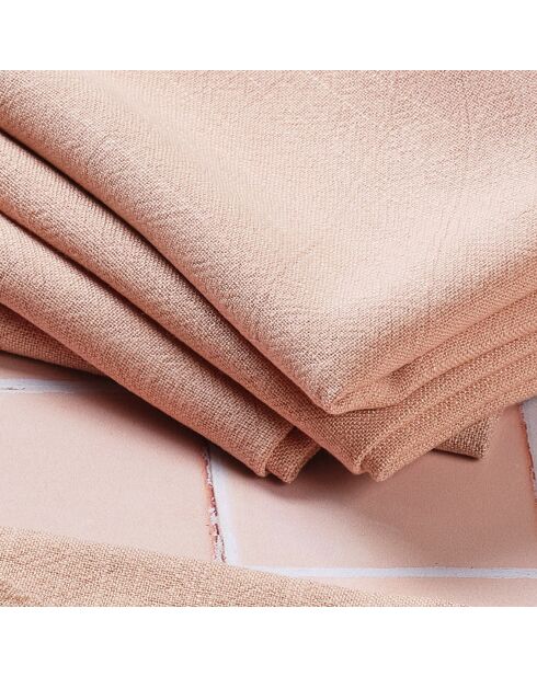 6 Serviettes de table rose pâle -  40x40 cm