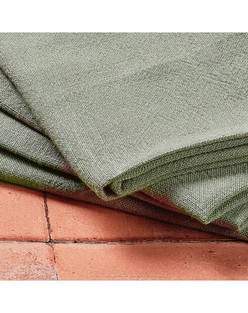 6 Serviettes de table vert de gris -  40x40 cm