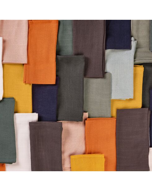 6 Serviettes de table vert de gris -  40x40 cm