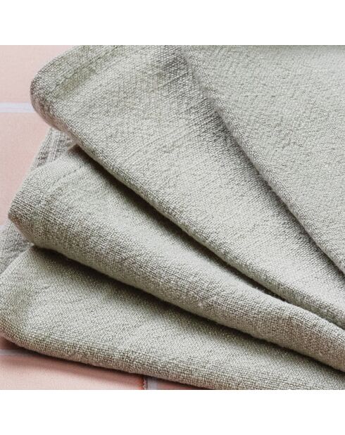 6 Serviettes de table vert pâle -  40x40 cm