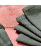 6 tannengrüne Servietten - 40x40 cm