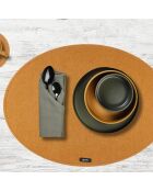 6 tovagliette ovali marroni - 45x33x0,3 cm