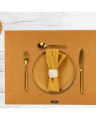6 tovagliette rettangolari marroni - 45x33x0,3 cm