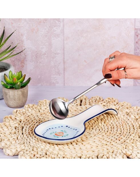 Napoli Löffelablage aus Porzellan, mehrfarbig, 23,5 x 11 x 2 cm