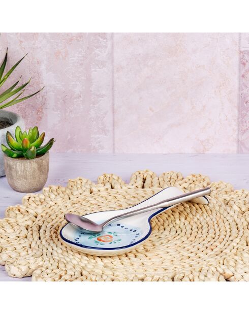 Napoli Löffelablage aus Porzellan, mehrfarbig, 23,5 x 11 x 2 cm