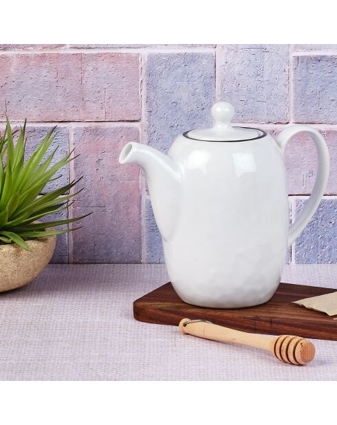 Théière en Grès Pure blanc neige - 150 cL