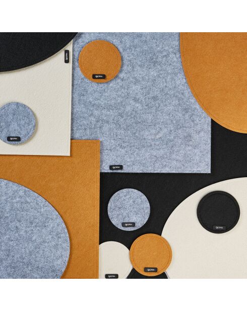 6 Sets de table rectangulaires beiges -  45x33x0.3 cm