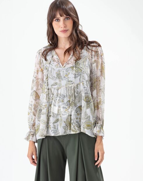 Blouse Jhalak cachemire argente