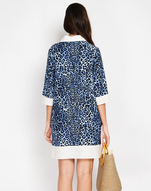 Robe en Lin mélangé Jade bleu jeans
