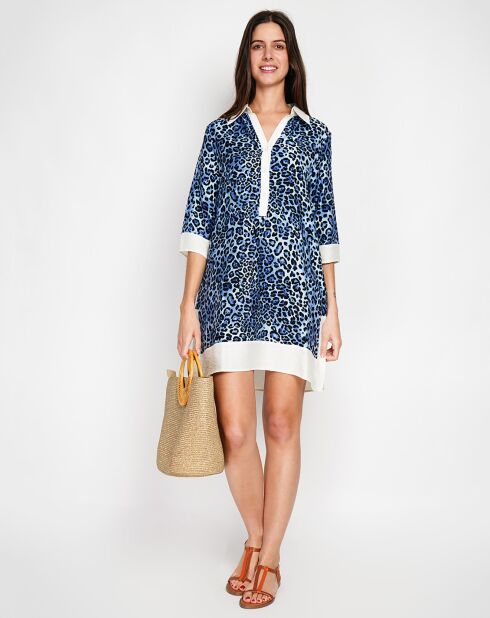 Robe en Lin mélangé Jade bleu jeans