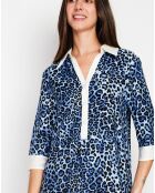 Robe en Lin mélangé Jade bleu jeans