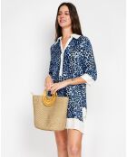 Robe en Lin mélangé Jade bleu jeans
