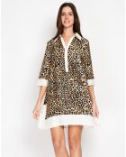Robe en Lin mélangé Jade camel