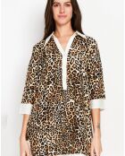 Robe en Lin mélangé Jade camel