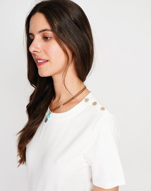 Robe en Lin mélangé Rose blanc casse