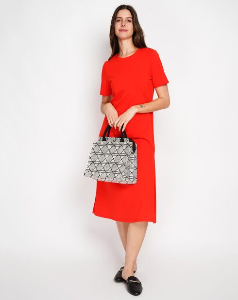 Robe en Lin mélangé Rose rouge