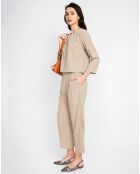 Ensemble Top & Pantalon en Lin mélangé camel