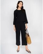 Ensemble Top & Pantalon en Lin mélangé noir