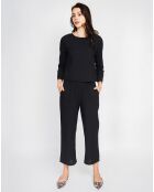 Ensemble Top & Pantalon en Lin mélangé noir
