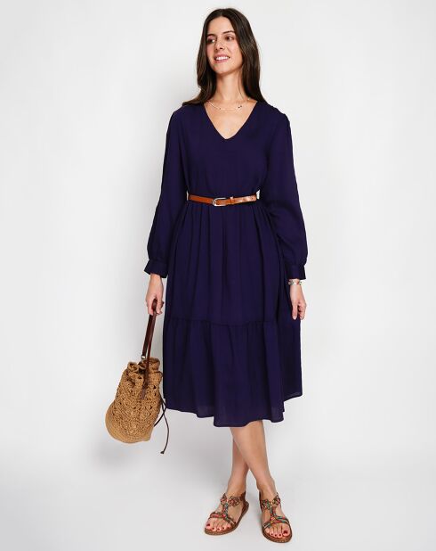 Robe en Lin mélangé Juliette marine