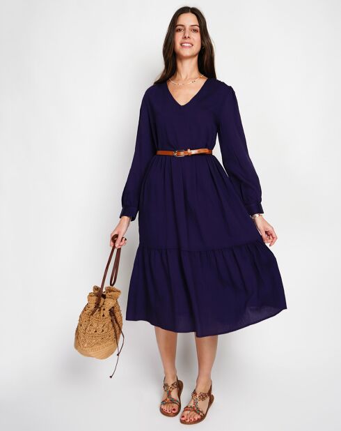 Robe en Lin mélangé Juliette marine