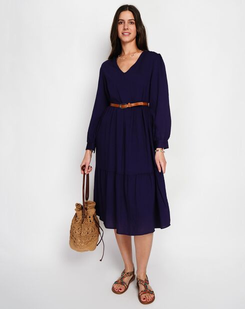 Robe en Lin mélangé Juliette marine